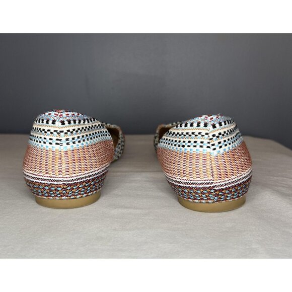 Restricted Shoes Womens Size 10 D'Orsay Flats Boho Slip On Aztec Southwest Print - Picture 7 of 13